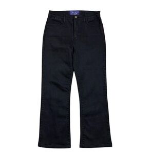 NYDJ Women's Bootcut Jeans Size 8 Black Lift Tuck Rhinestones Wide Leg